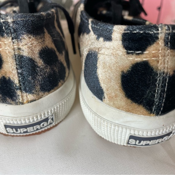 Superga Velvet Leopard Animal Print Sneaker Sz. 38 - Picture 5 of 12